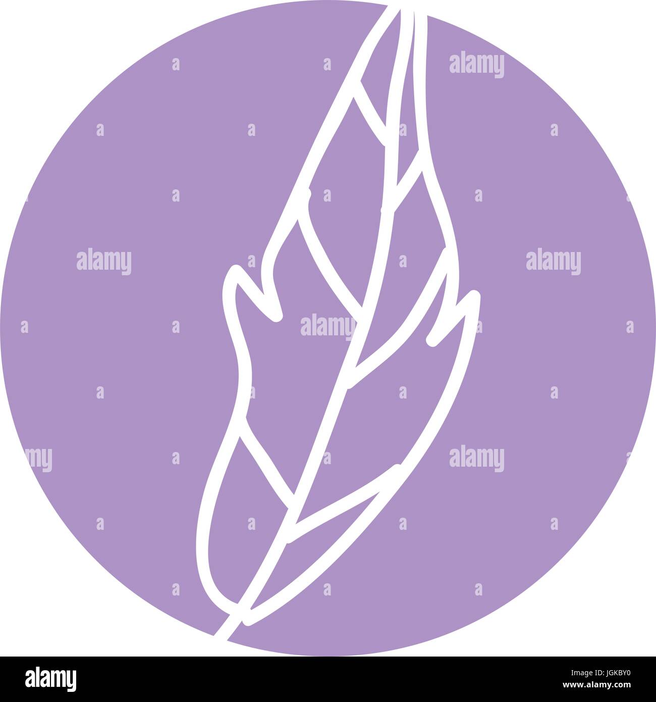 Boho style decorative feather vector illustration design Stock Vector ...