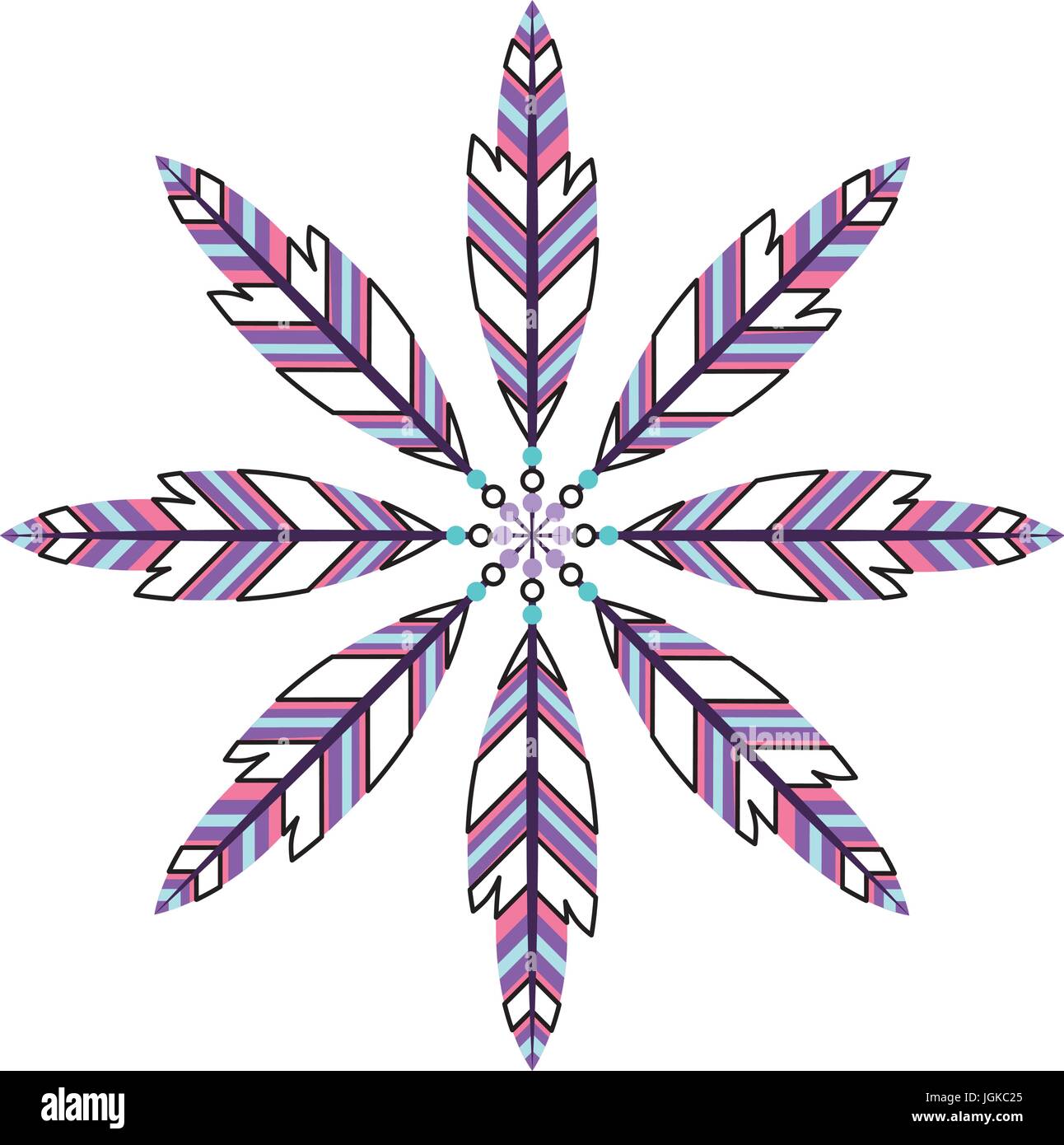 Boho style decorative feathers vector illustration design Stock Vector ...