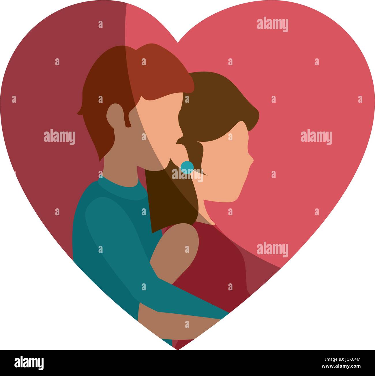 Beautiful and romantic couple icon vector illustration graphic design ...