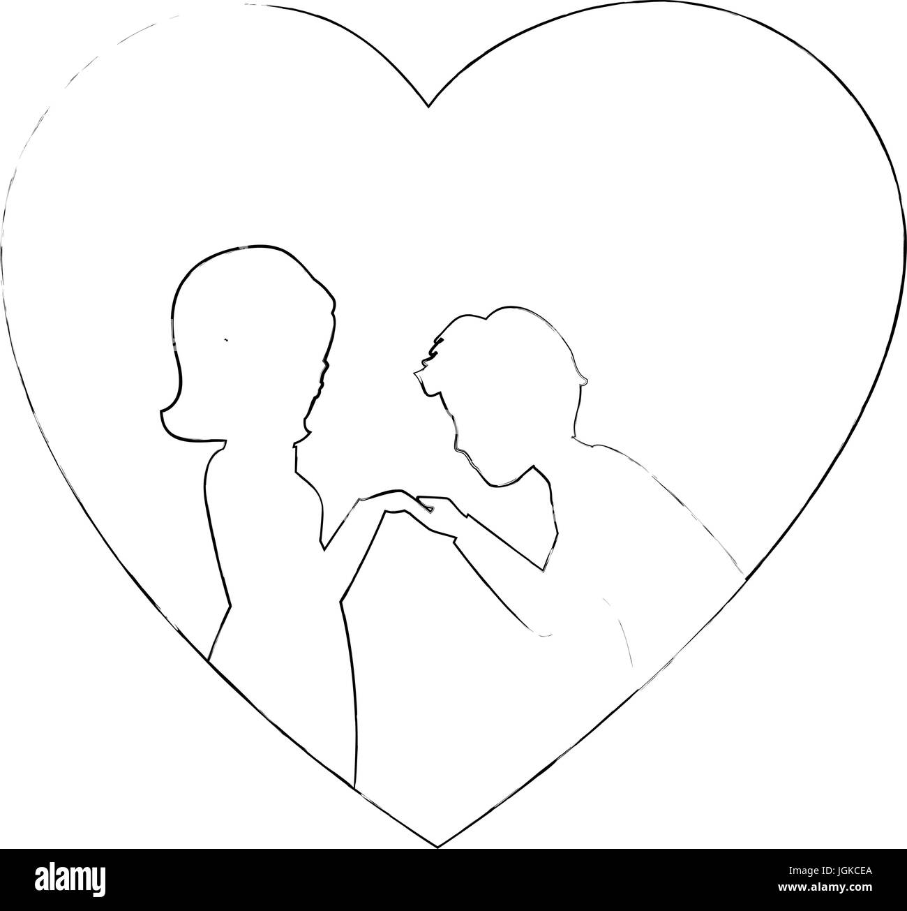 Beautiful and romantic couple icon vector illustration graphic design ...
