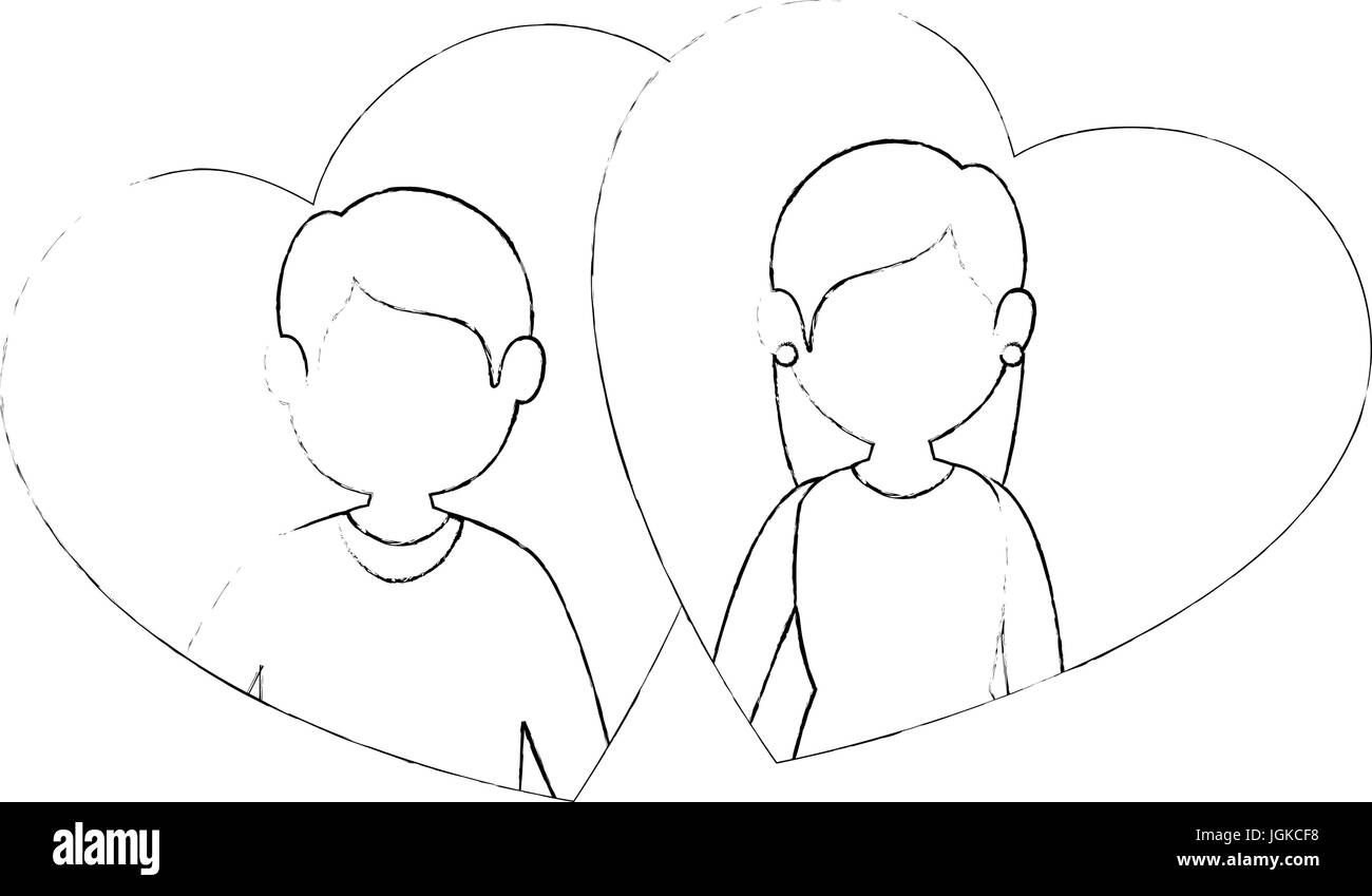 Beautiful and romantic couple icon vector illustration graphic design ...