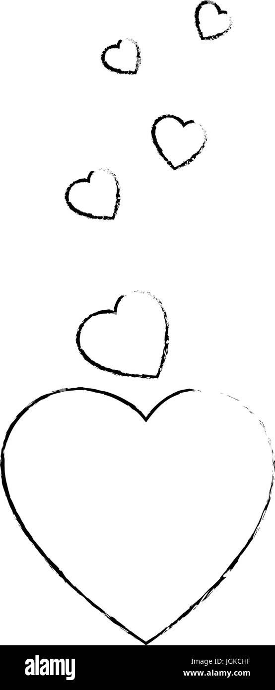 hearts icon over white background vector illustration Stock Vector ...