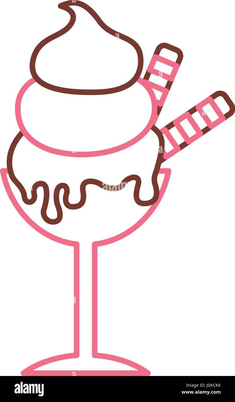 delicious ice cream cup icon vector illustration design Stock Vector ...