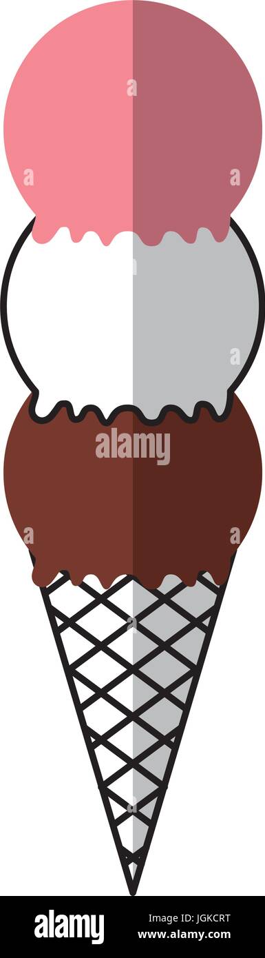 Delicious ice cream cone vector illustration design Stock Vector Image ...