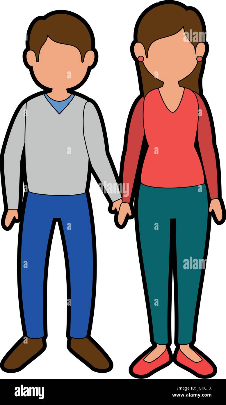 couple in love icon over white background colorful design vector ...