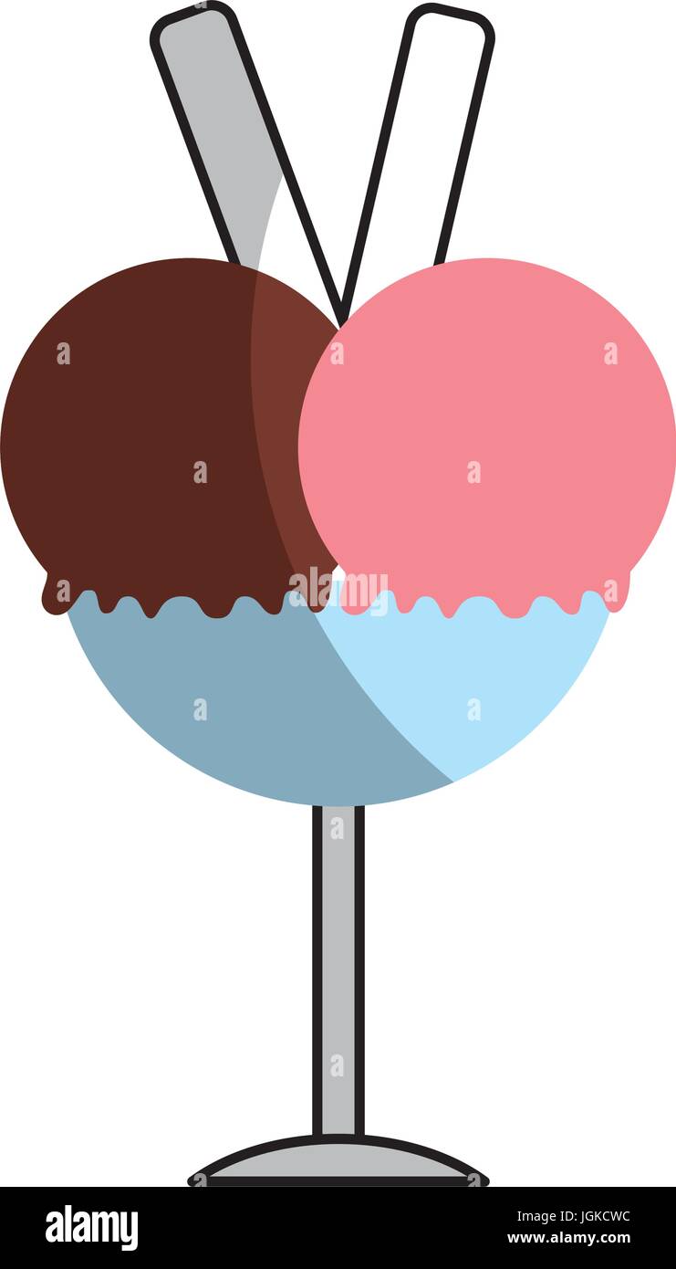 delicious ice cream cup icon vector illustration design Stock Vector ...