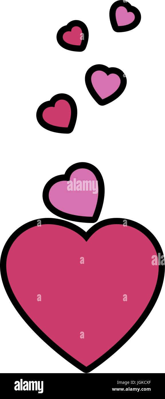 hearts icon over white background vector illustration Stock Vector ...