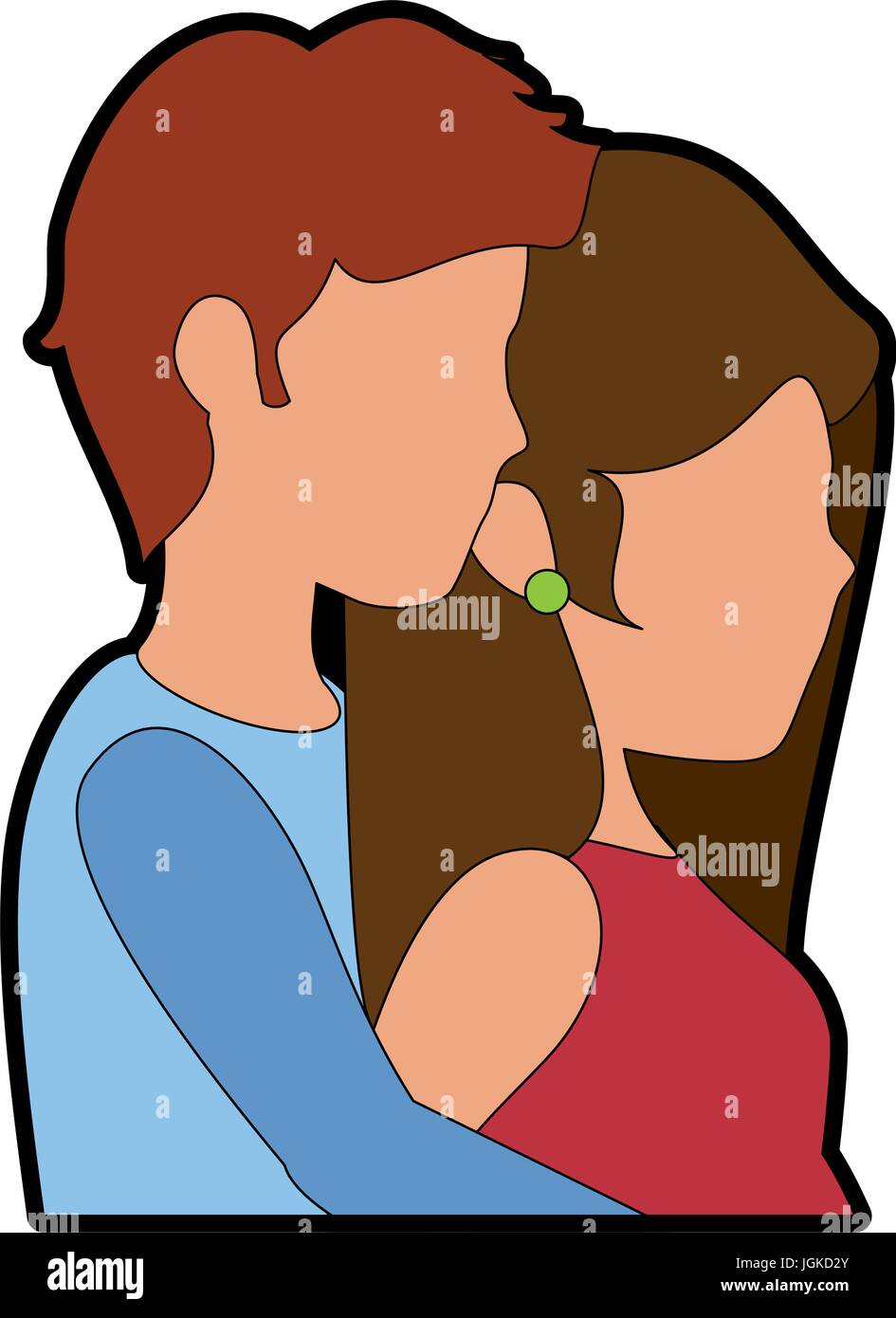 couple in love icon over white background colorful design vector ...