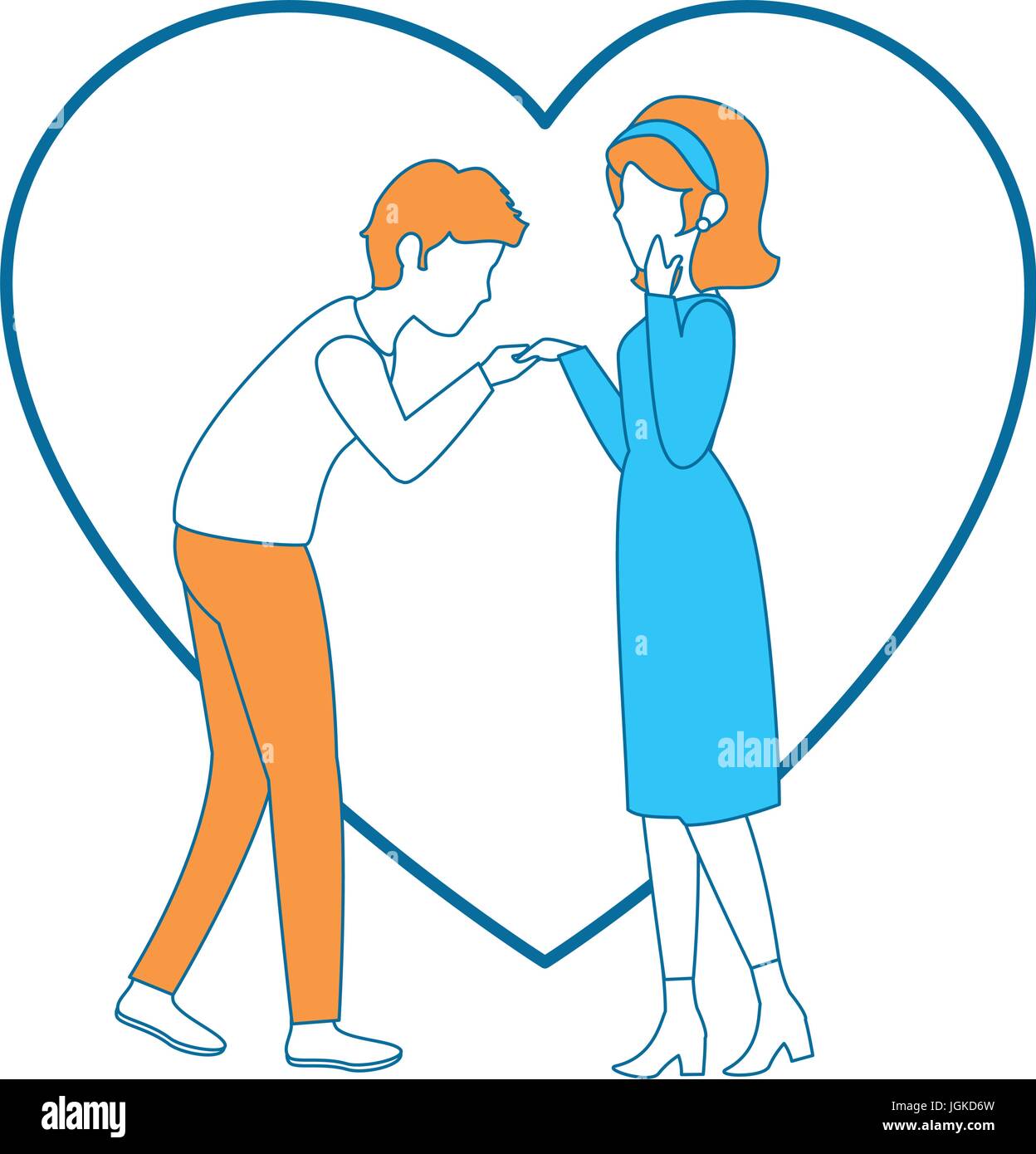 Beautiful and romantic couple icon vector illustration graphic design ...