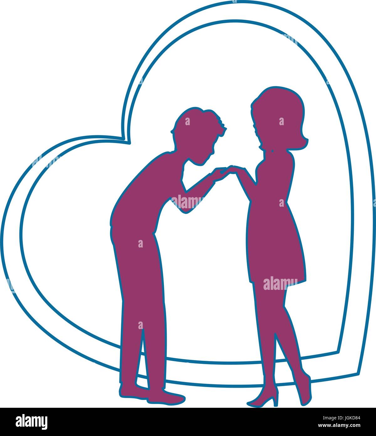 Beautiful and romantic couple icon vector illustration graphic design ...
