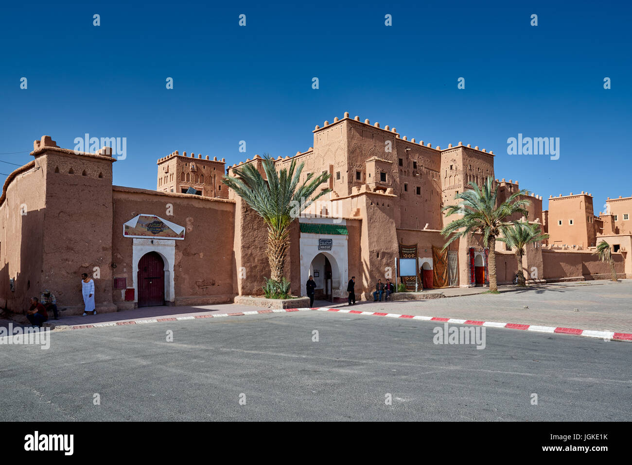 outside shot of Kasbah Taourirt, Ouarzazate, Morocco, Africa Stock Photo