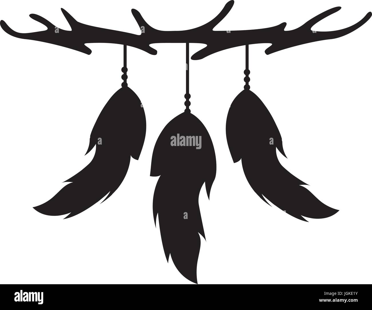 Boho style decorative feathers vector illustration design Stock Vector ...