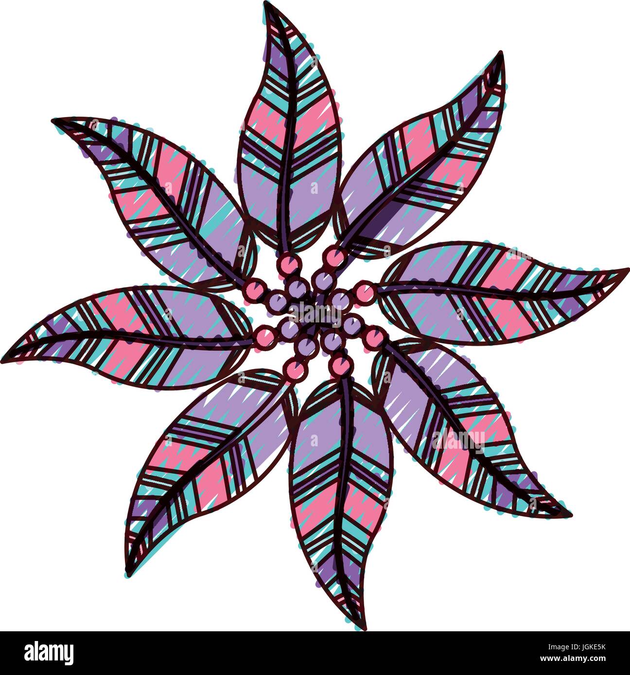 Boho style decorative feathers vector illustration design Stock Vector ...