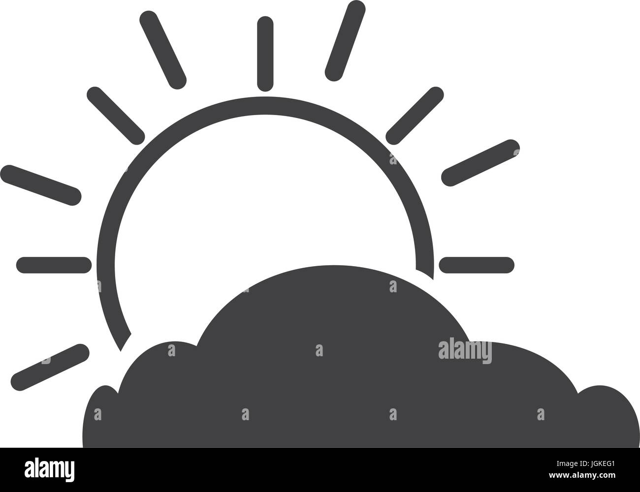 summer sun with cloud scene Stock Vector Image & Art - Alamy