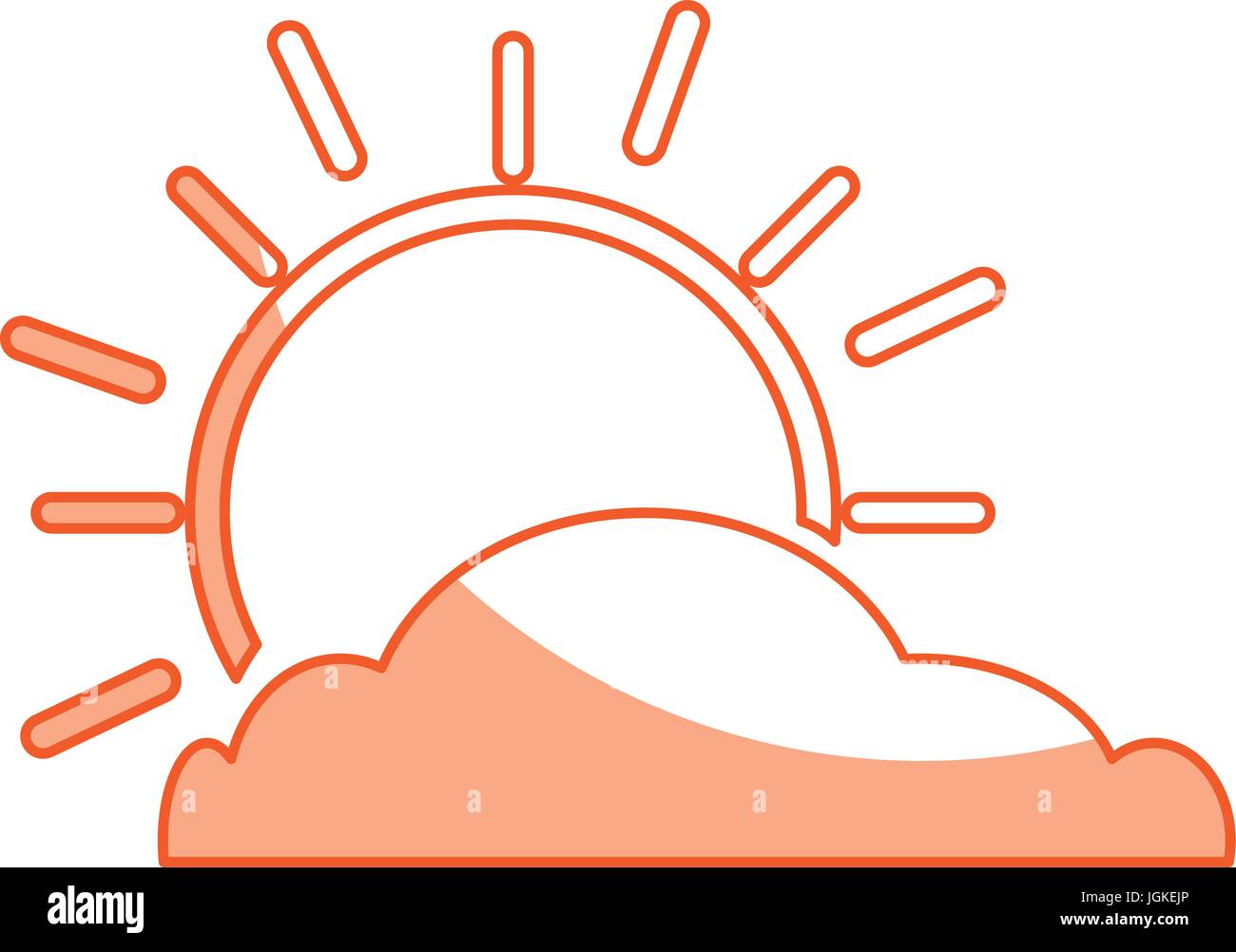 summer sun with cloud scene Stock Vector Image & Art - Alamy