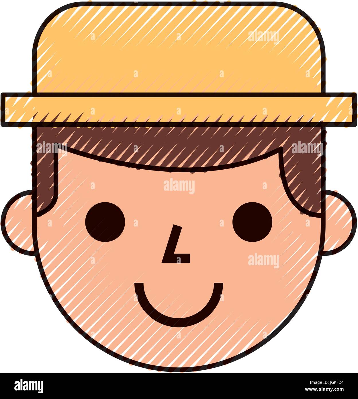 farmer character isolated icon Stock Vector Image & Art - Alamy