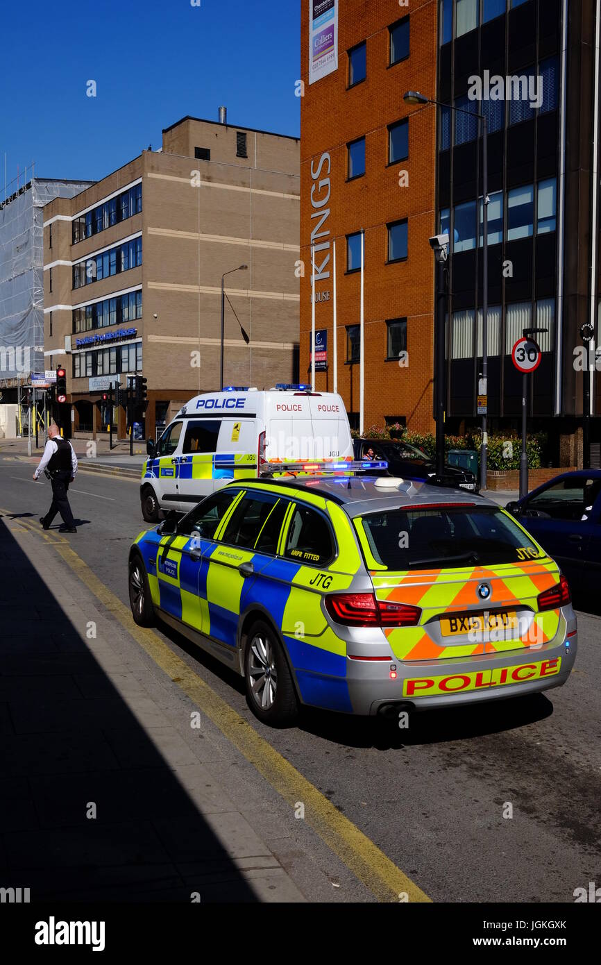 Metropolitan Police responding to a real crime incident at Harrowon