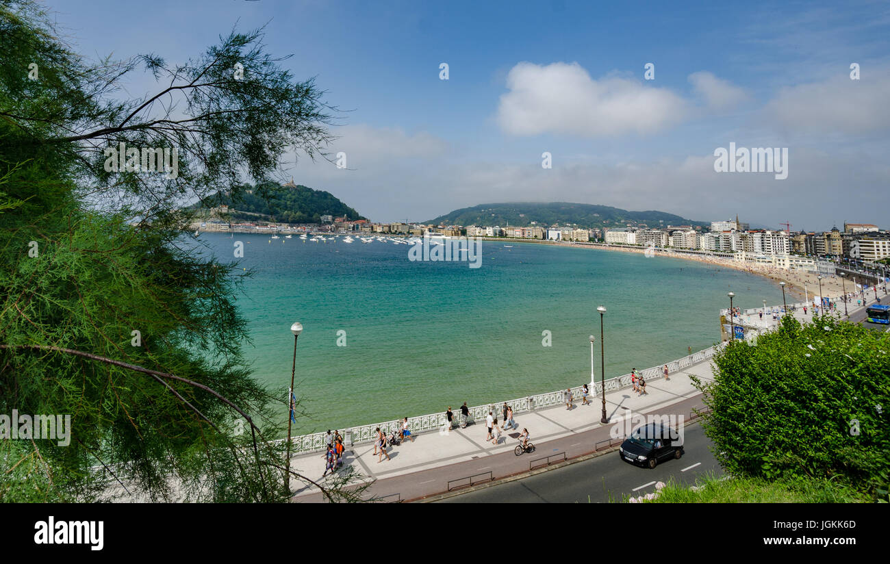 A view of La Perla island in San Sebastian, Spain Stock Photo - Alamy