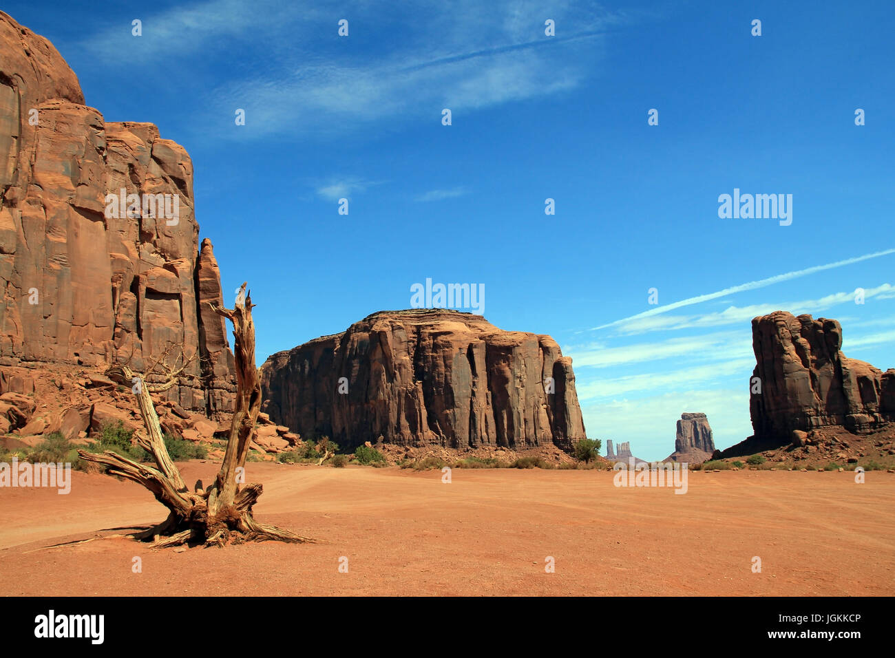 View of Monument Valley Navajo Tribal Park. Utah, United States Stock Photo