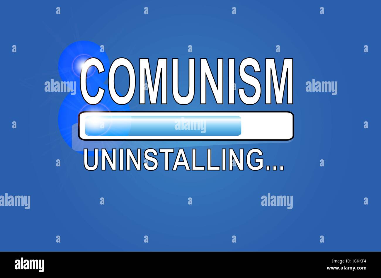 COMUNISM Uninstalling Stock Vector