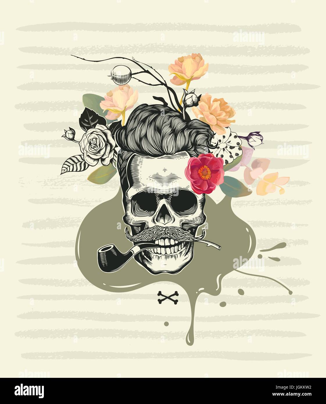 Half Skeleton Half Human Drawing