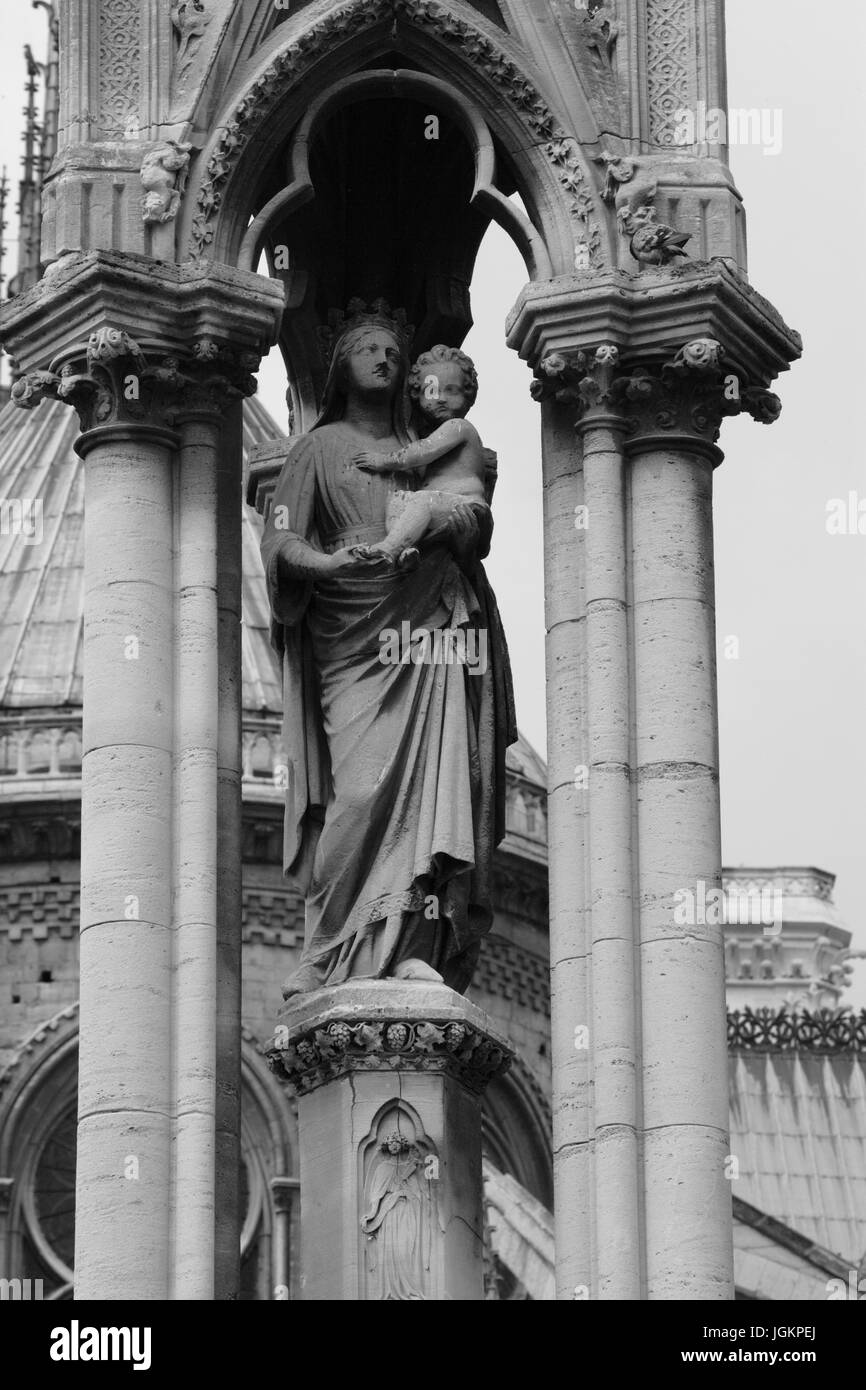 PARIS, FRANCE – 12 AUGUST 2006: The statues and architectural elements of the main facade of the Grand Opera. 12 August, 2006. Paris, France. Stock Photo