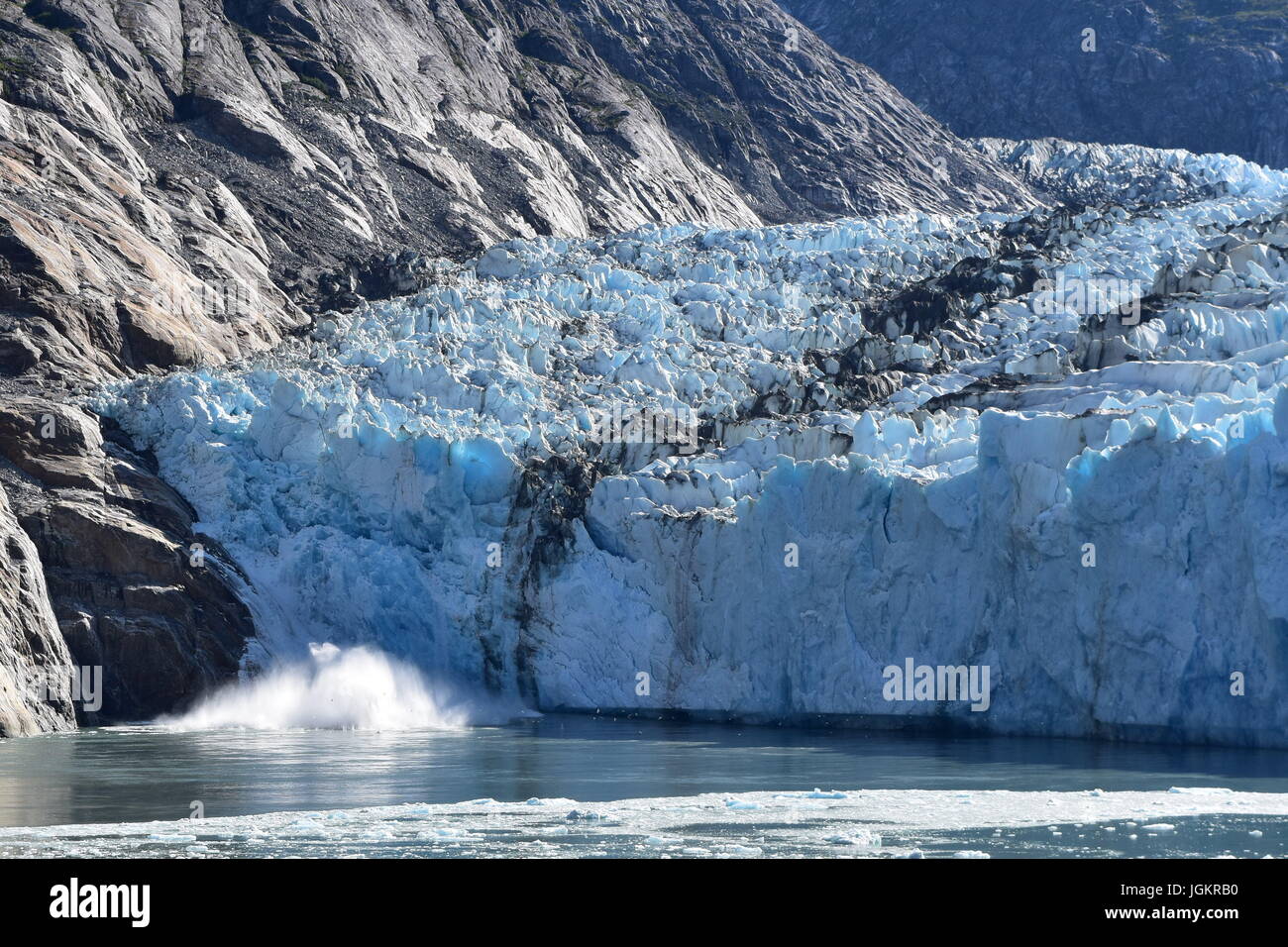 Dawes Glacier Calving Stock Photo