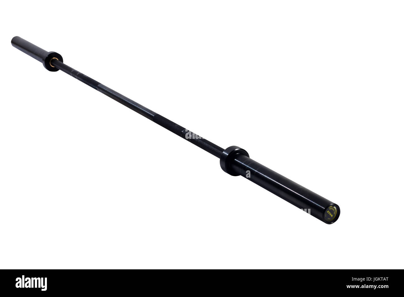 Barbell without weight on white isolated background Stock Photo Alamy