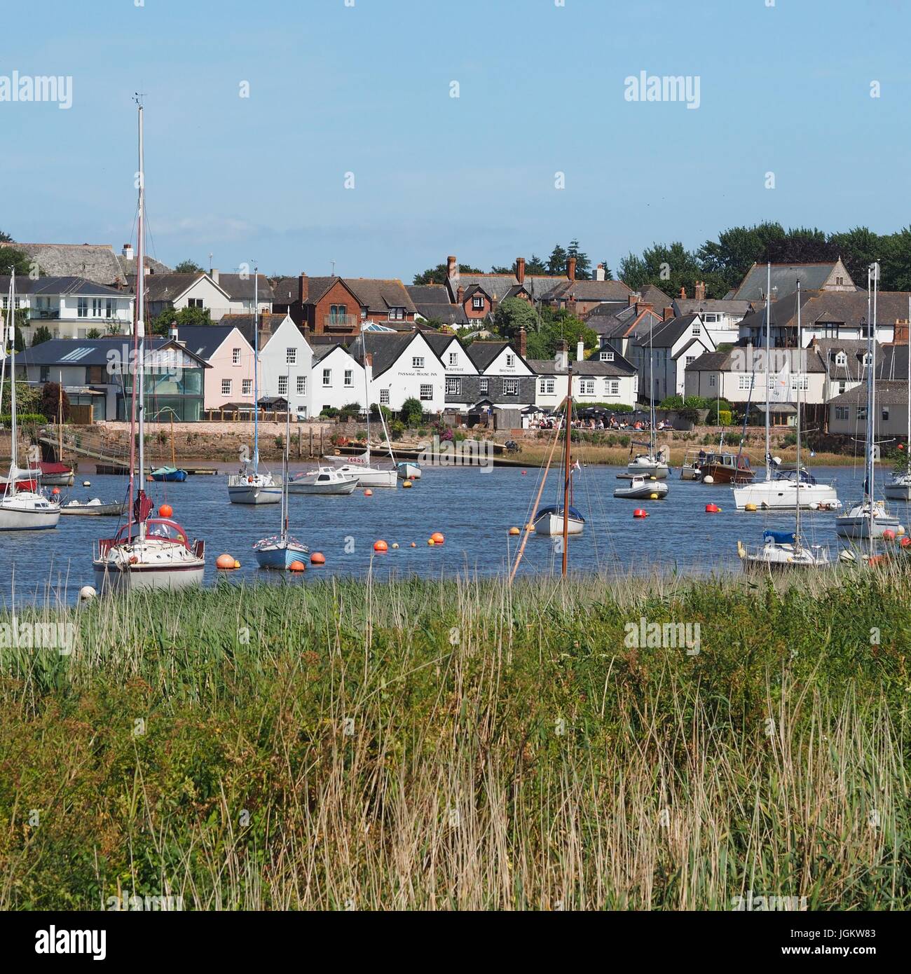 Passage House Inn from across the river exe Topsham Stock Photo Alamy