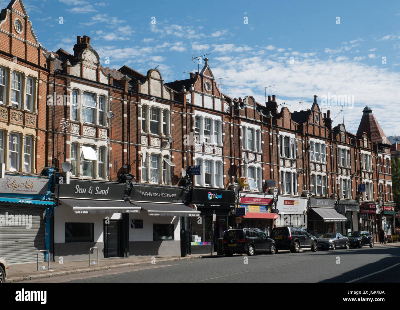 Row of shops Stock Photo Alamy