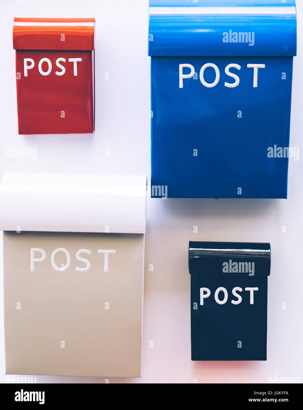 Colorful mail boxes Stock Photo Alamy