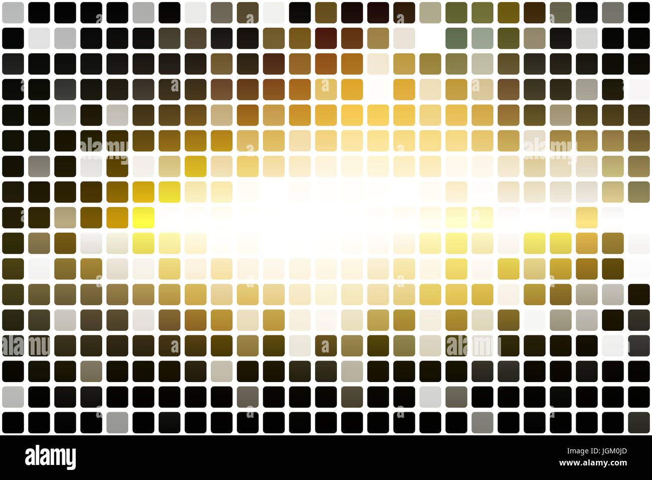 Black grey yellow white occasional opacity square tiles mosaic over ...