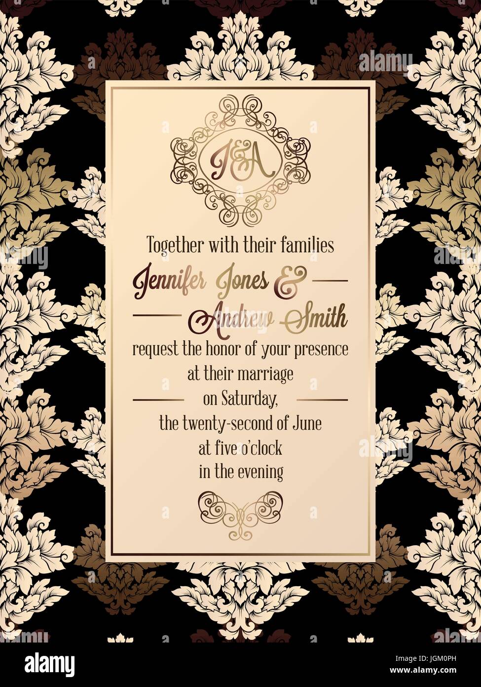 Wedding invitation card background hi-res stock photography and images -  Alamy