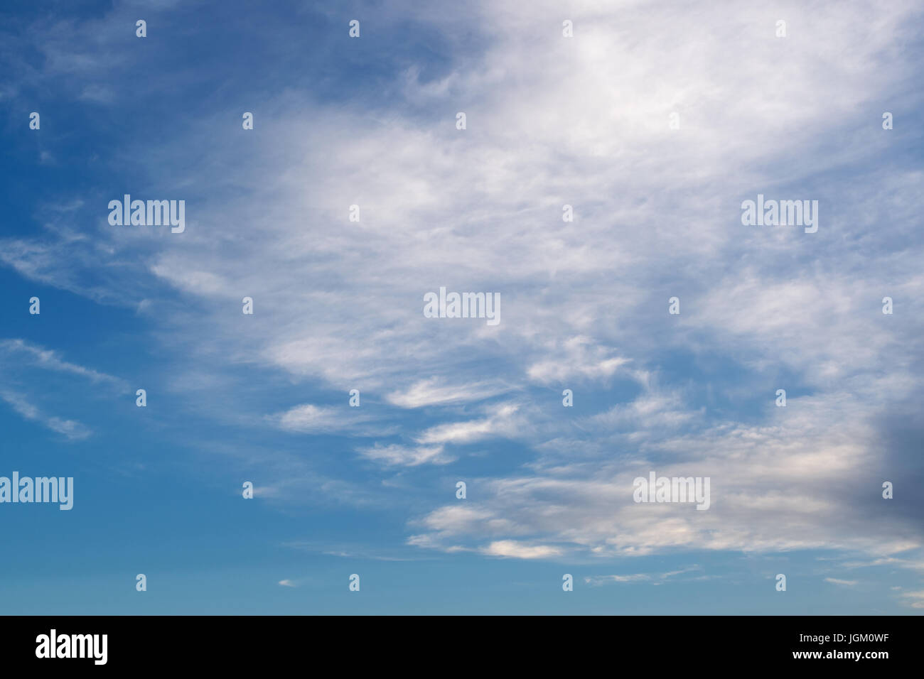 fair weather clouds on a hot afternoon in Texas Stock Photo