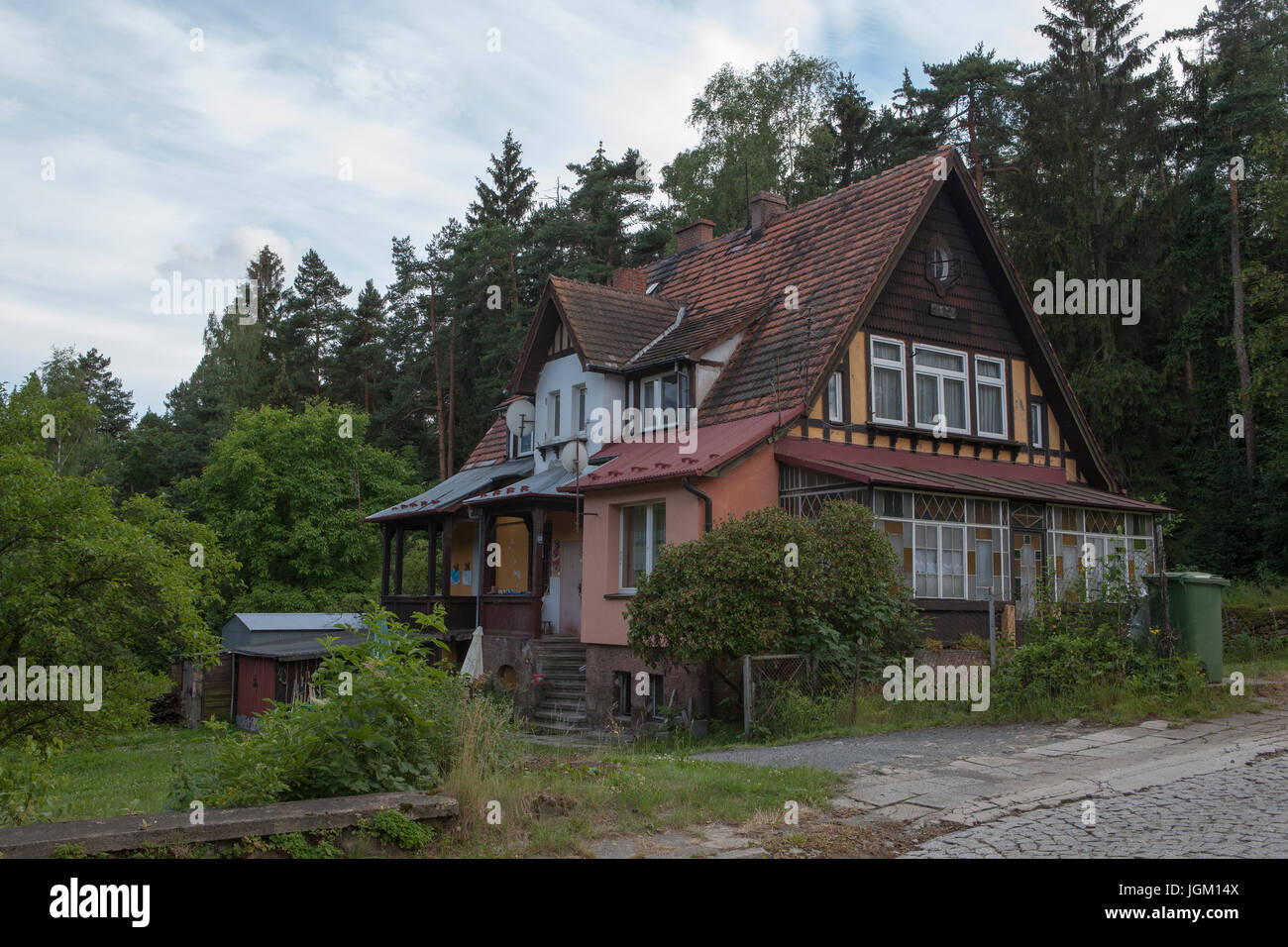 A house in the town of Polanica, Lower Silesia Poland. Stock Photo