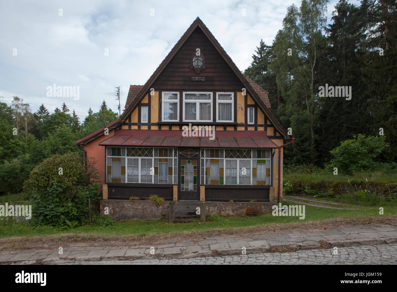 A house in the town of Polanica, Lower Silesia Poland. Stock Photo
