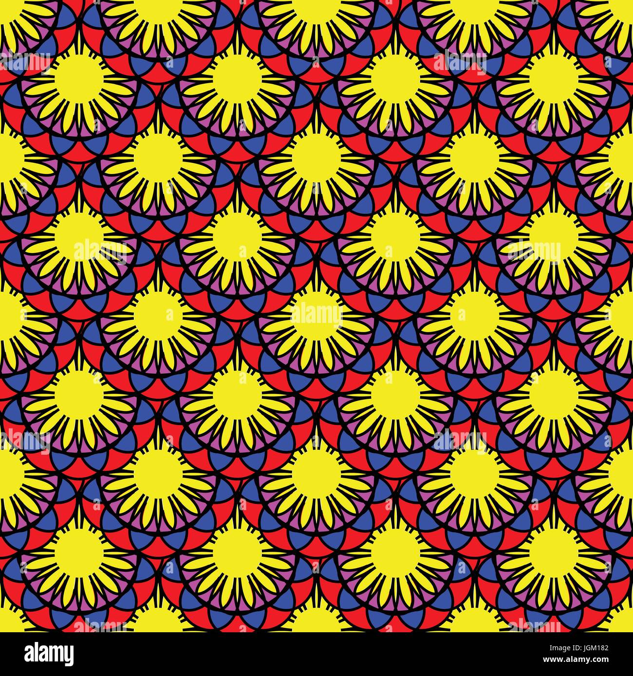 Floral seamless pattern on the colorful background Stock Vector Image ...