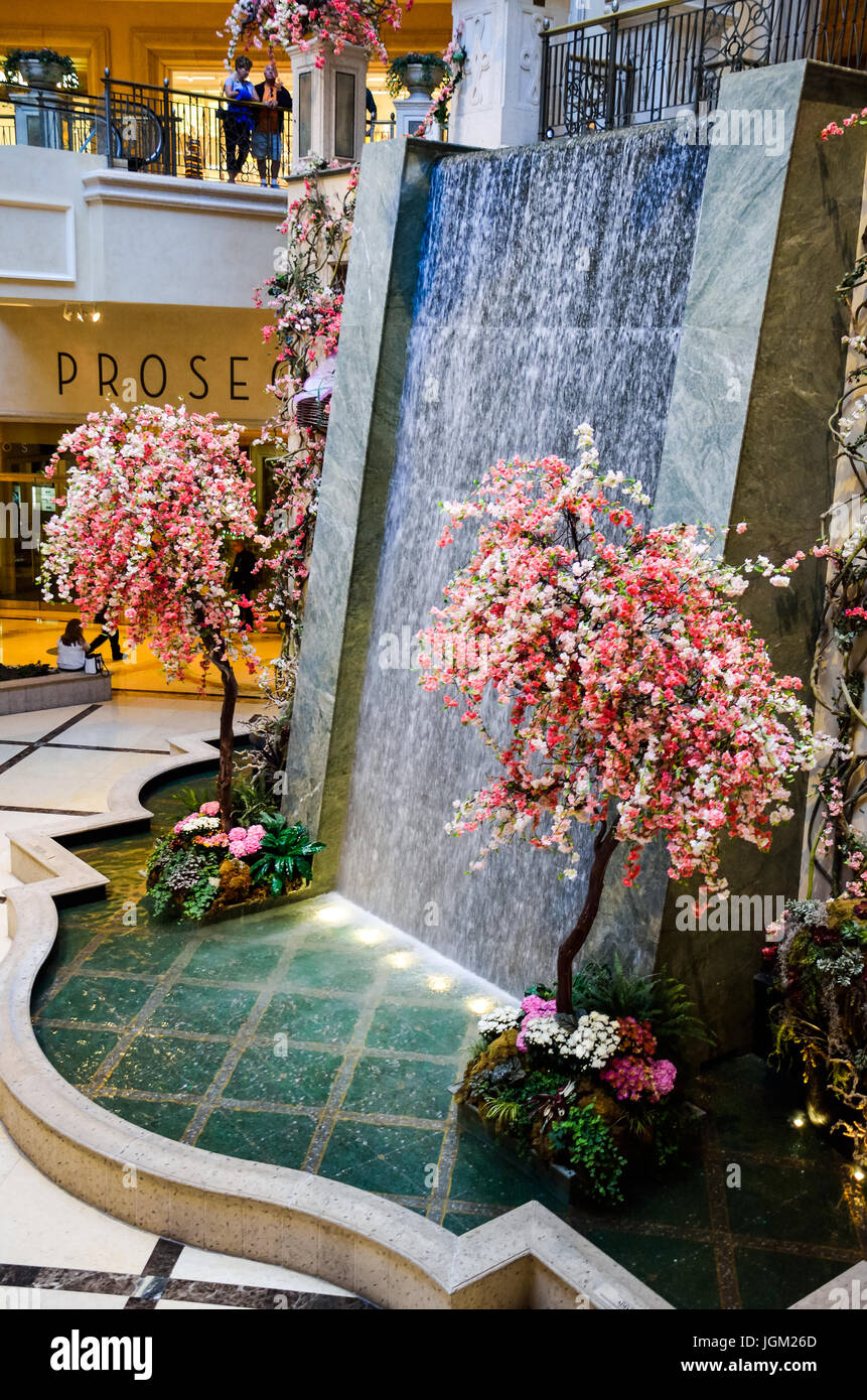 Las Vegas, USA May 7, 2014 hotel fountain decorated with