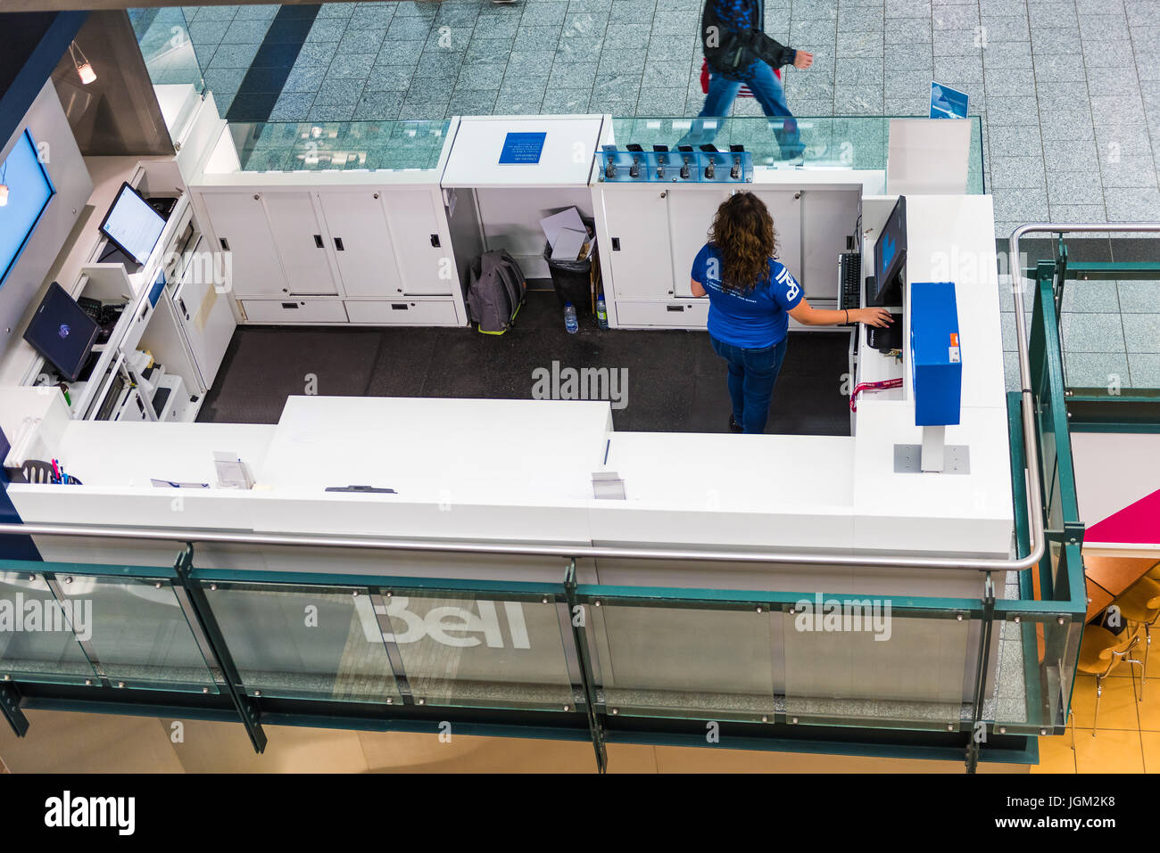 Montreal, Canada May 26, 2017 Underground city shopping mall with
