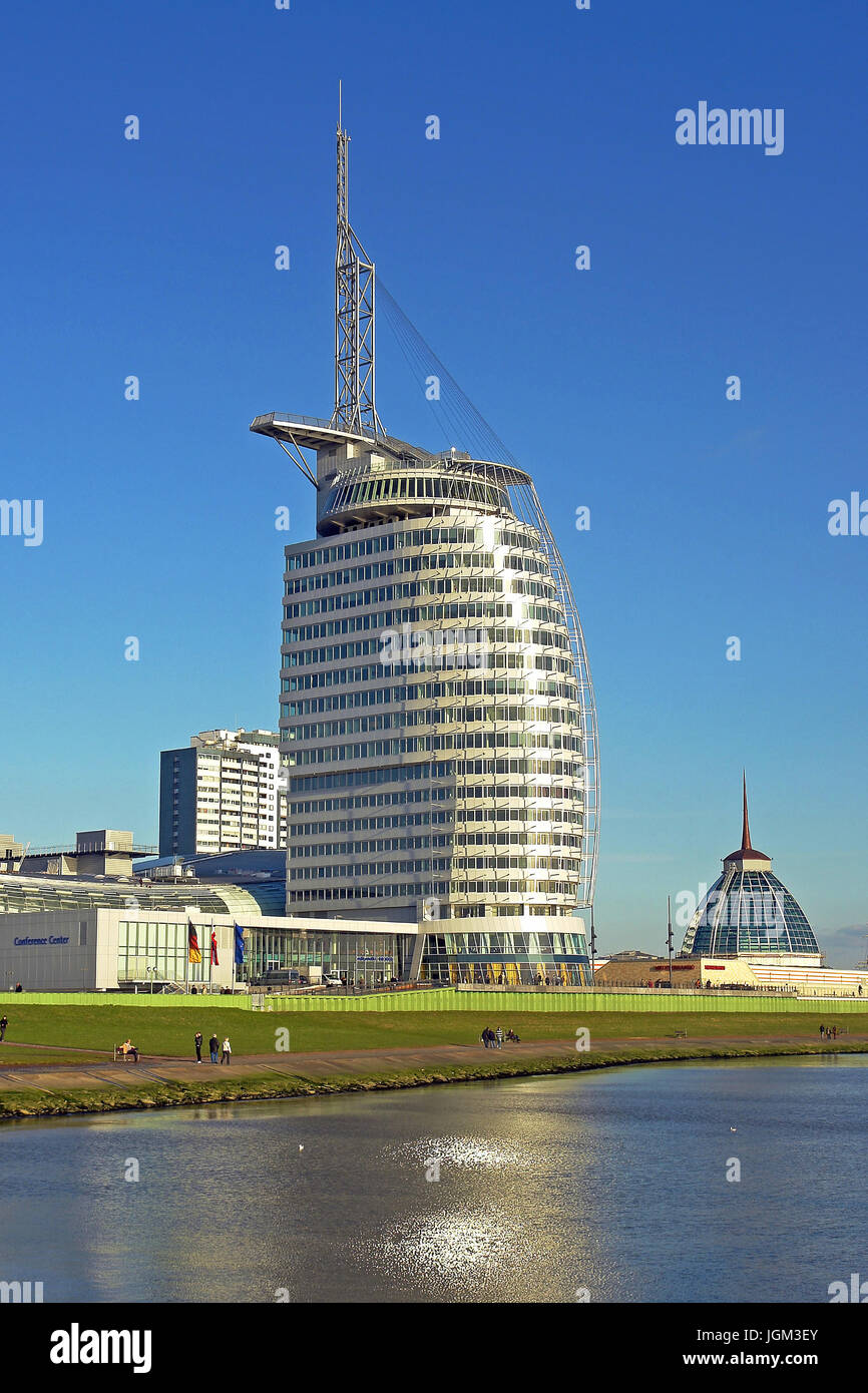 Europe, Germany, Lower Saxony, Bremerhaven, scenery, blue sky, day, daylight, Outside, field recording, photograph, trip, tourism, Bremerhaven, hotel, Stock Photo