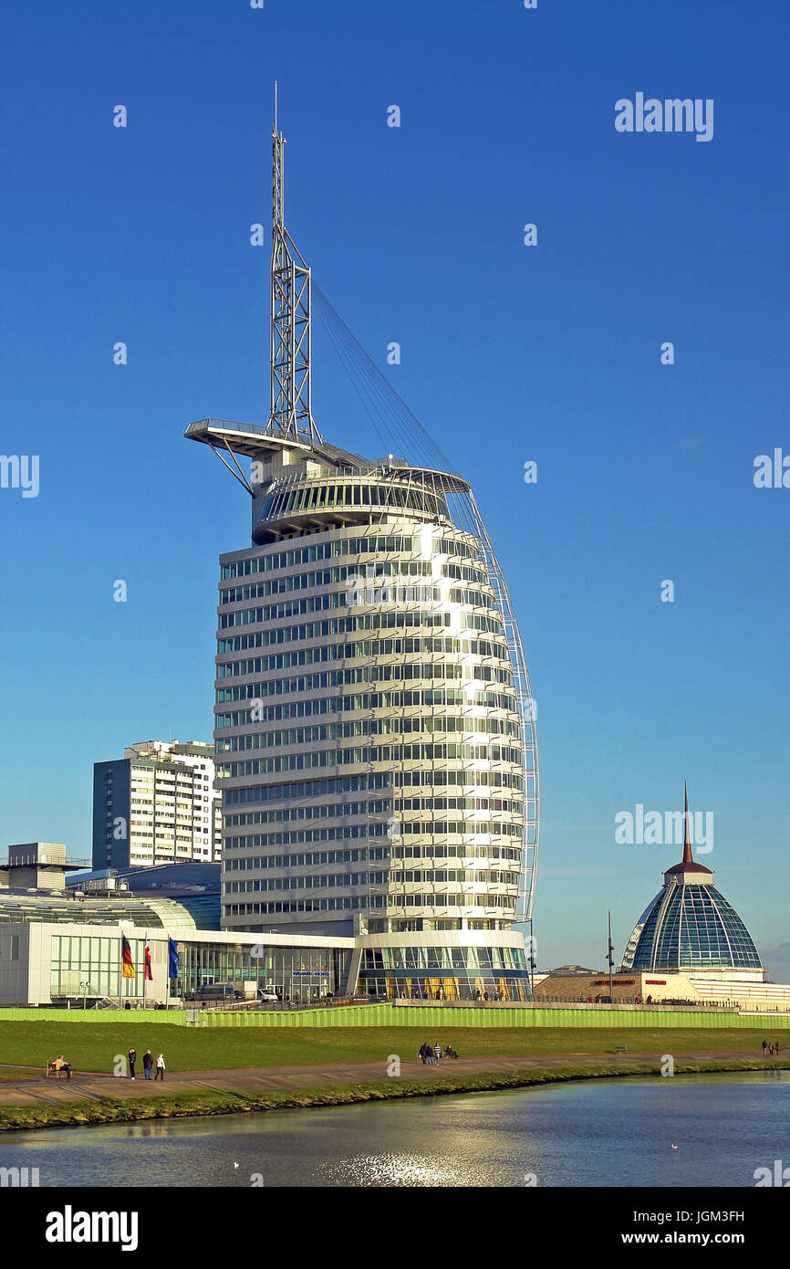 Europe, Germany, Lower Saxony, Bremerhaven, scenery, blue sky, day, daylight, Outside, field recording, photograph, trip, tourism, Bremerhaven, hotel, Stock Photo