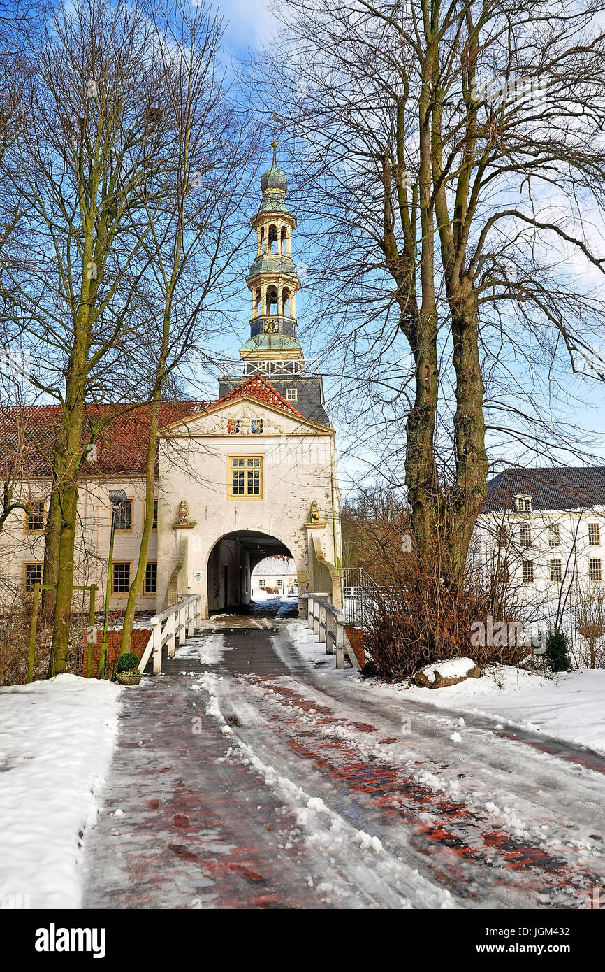 Germany, Lower Saxony, East Friesland, Dornum, castle, moated castle ...