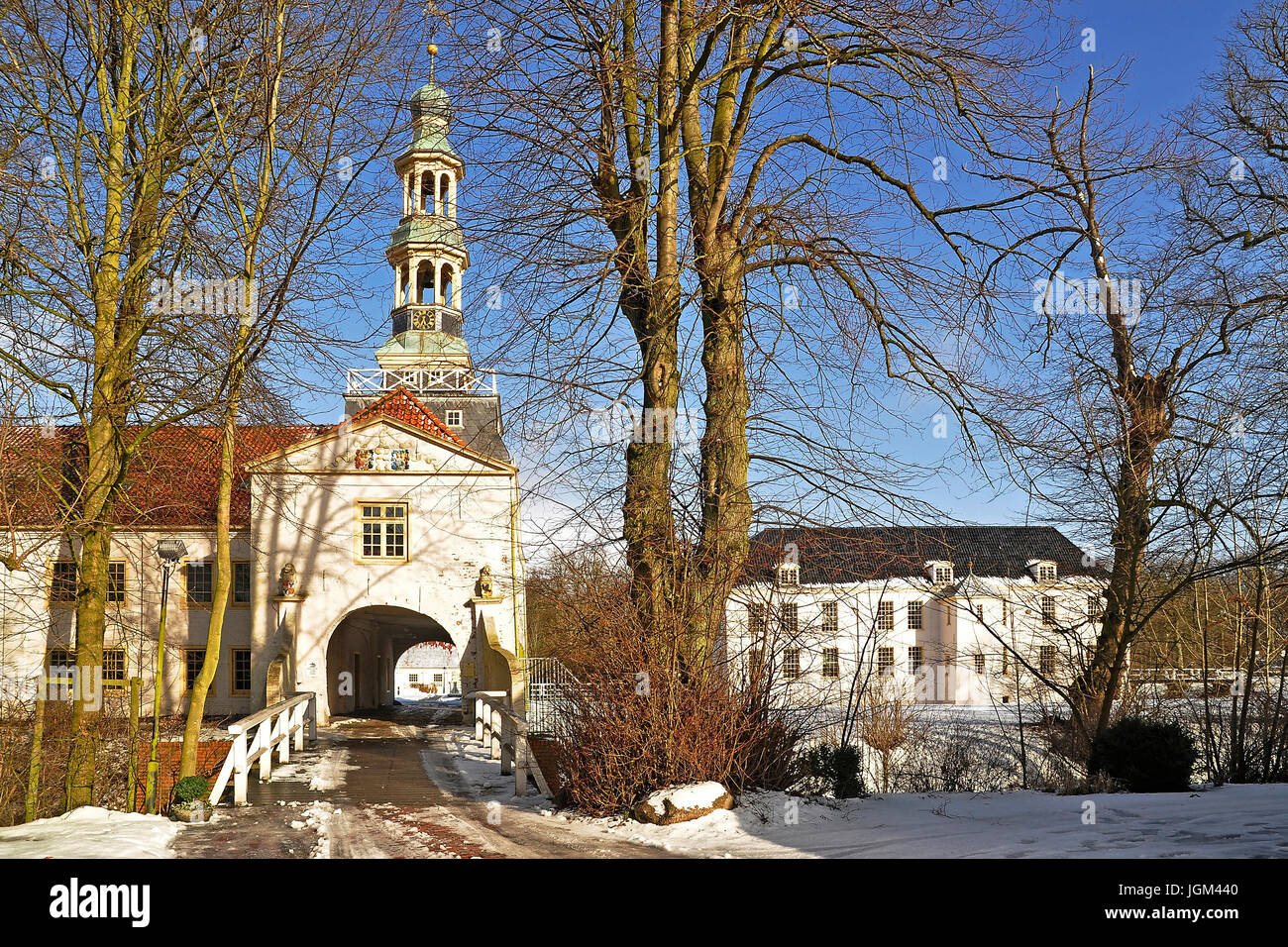 Germany, Lower Saxony, East Friesland, Dornum, castle, moated castle ...