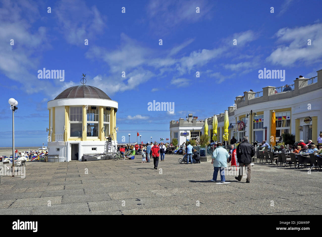 Germany, Lower Saxony, East Friesland, Borkum, North Sea island, North Sea bath, North Sea coast, island, island Borkum, seafront, promenade, beach, n Stock Photo