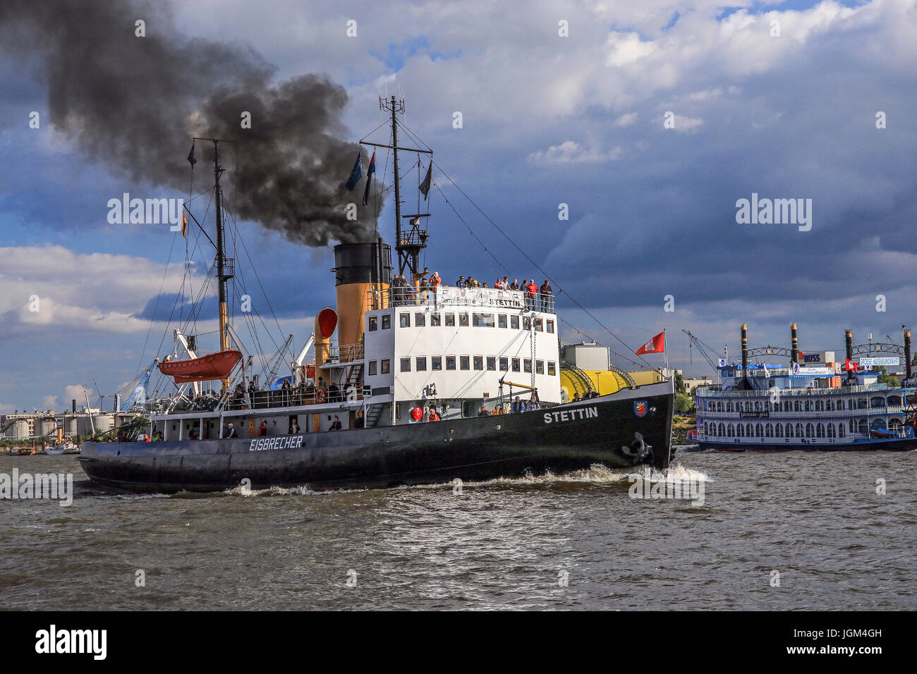 The Federal Republic of Germany, Hamburg, harbour, ship, ships, sailing ship, sailing ships, ice-breakers Szczecin, harbour round trip, transport, tra Stock Photo