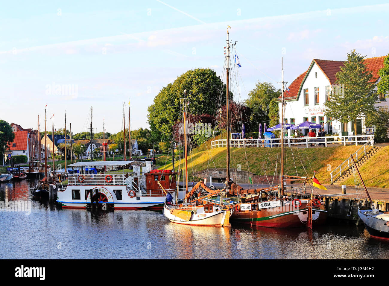 Europe, the Federal Republic of Germany, Lower Saxony, East Friesland, Carolinensiel, harbour, museum harbour, boat, boats, ships, sailing ships, McPB Stock Photo