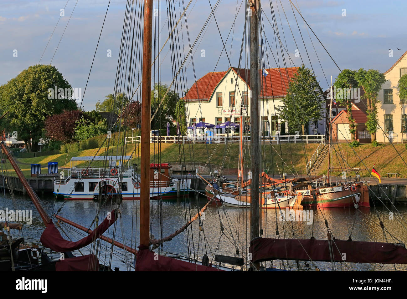 Europe, the Federal Republic of Germany, Lower Saxony, East Friesland, Carolinensiel, harbour, museum harbour, boat, boats, ships, sailing ships, McPB Stock Photo
