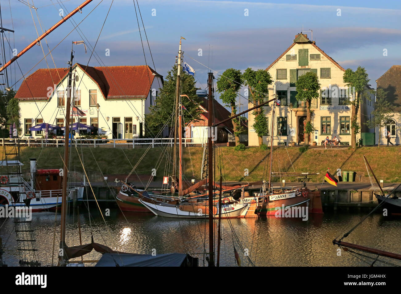 Europe, the Federal Republic of Germany, Lower Saxony, East Friesland, Carolinensiel, harbour, museum harbour, boat, boats, ships, sailing ships, McPB Stock Photo