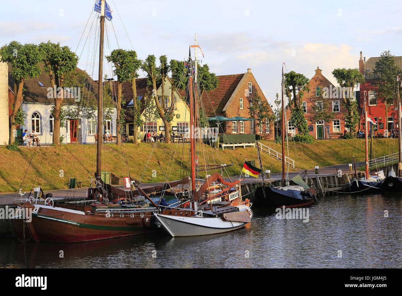 Europe, the Federal Republic of Germany, Lower Saxony, East Friesland, Carolinensiel, harbour, museum harbour, boat, boats, ships, sailing ships, McPB Stock Photo