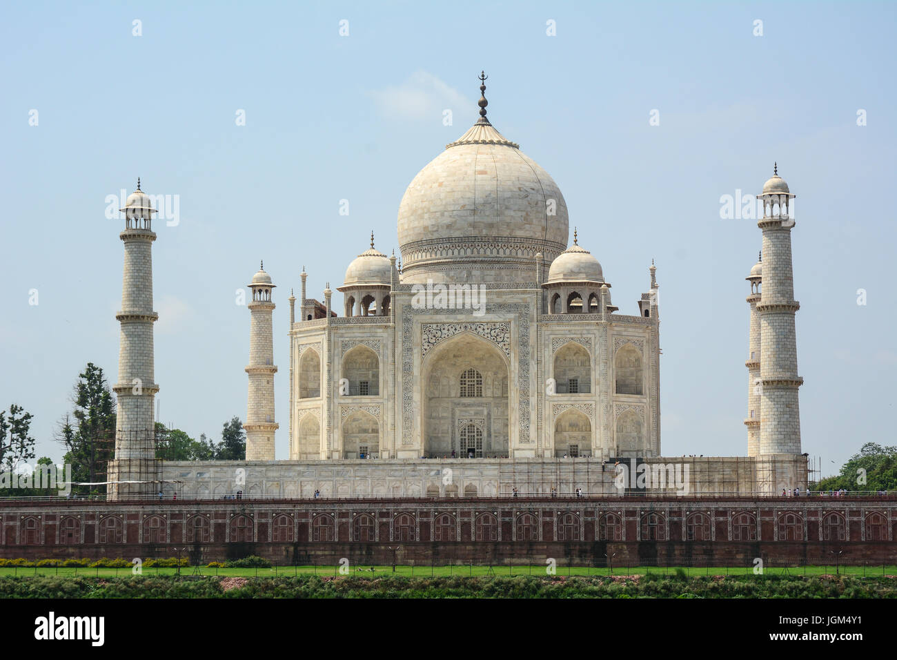 View of Taj Mahal in Agra, India. Taj Mahal is one of the worlds most ...